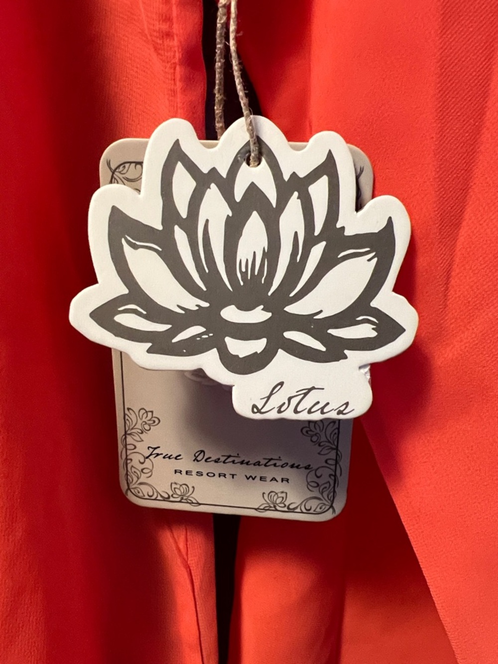 True Destinations Camellia Resort Sheer Chiffon Coral Kimono CoverUp Size S NWT - Picture 2 of 10